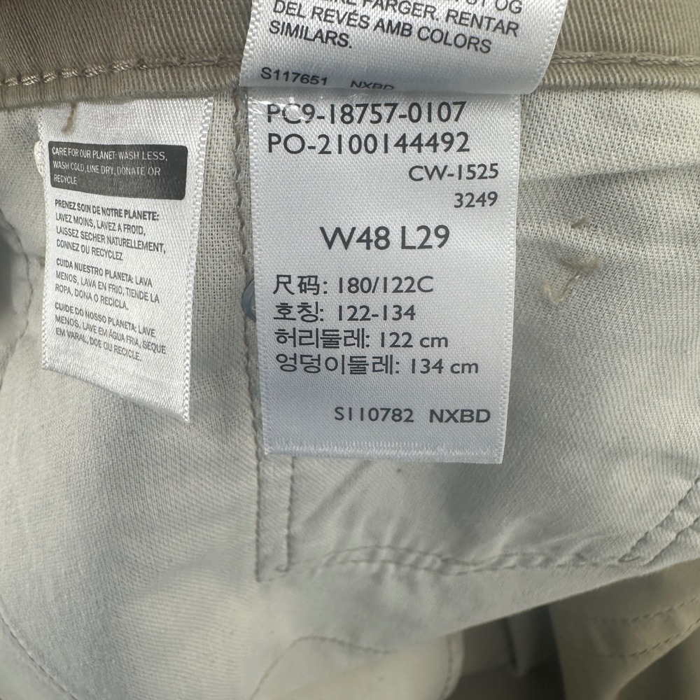 Levis 541 Athletic Taper Pants Mens 48x29 Tan‎ Solid Stretch Modern New - Picture 9 of 13